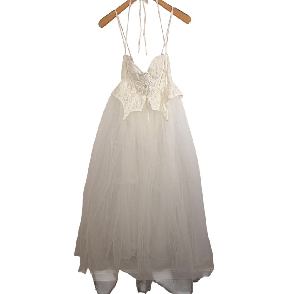 For Love & Lemons x Revolve Lily Bridal Gown Lace Corset Tulle Size M NWT - Picture 4 of 14